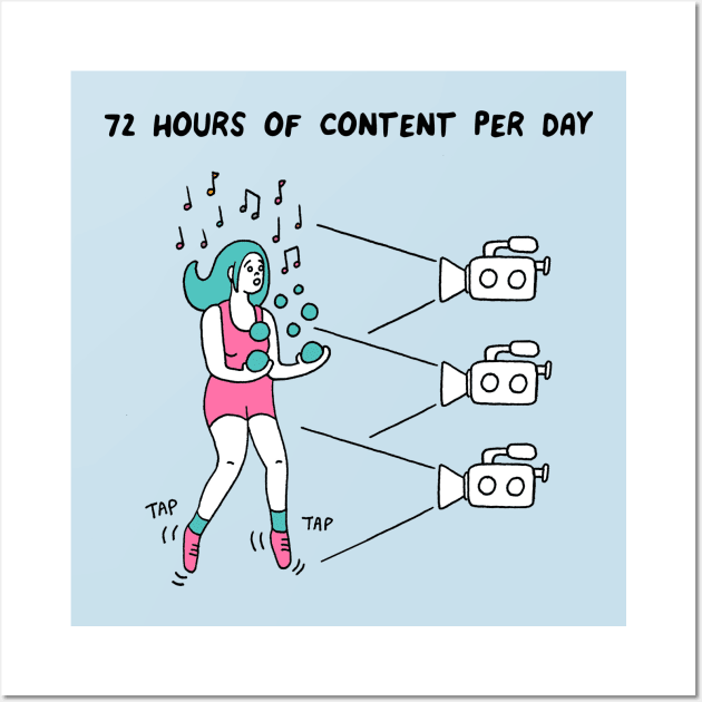 72 Hours of Content per Day Wall Art by RaminNazer